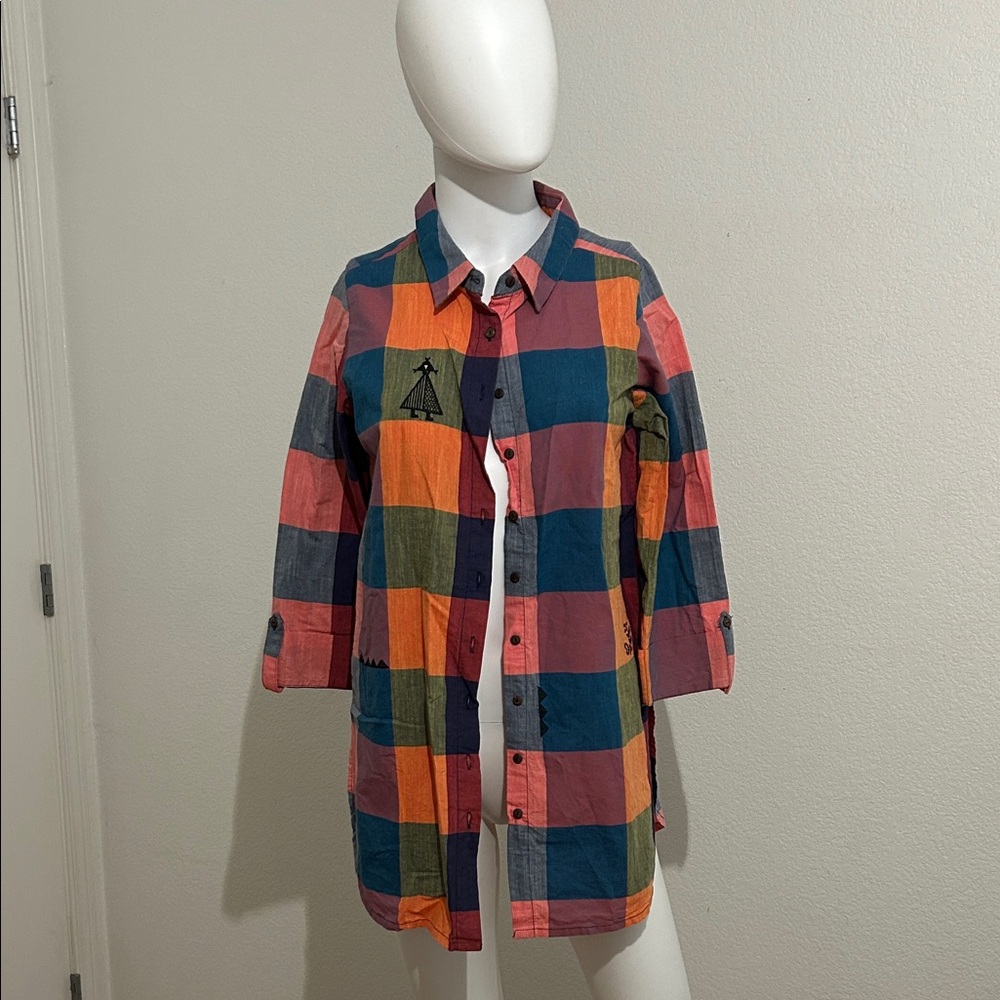 Multicolor Checkered Women's Blouse